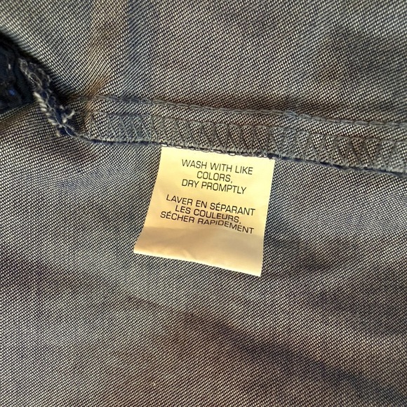 Van Heusen Originals Mens Classic Fit Long Sleeve Button‎ Down Shirt Blue L G - Picture 5 of 8